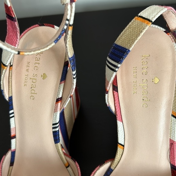 Kate Spade Sandal New York Women's Dellie Wedge Multicolor Shoe Size 7.5 - Picture 10 of 12